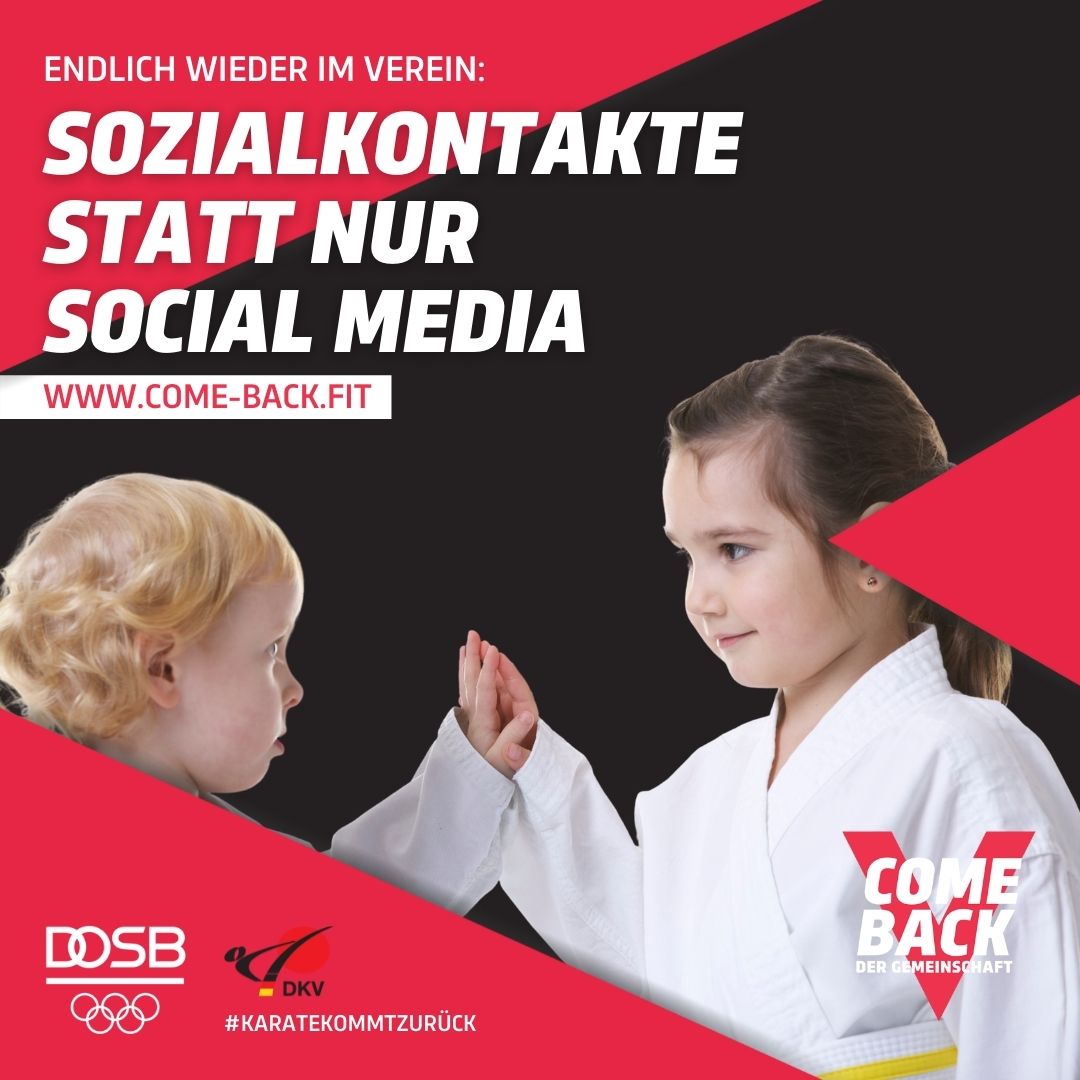 Kampagne von DOSB & DKV: #Karatekommtzurück