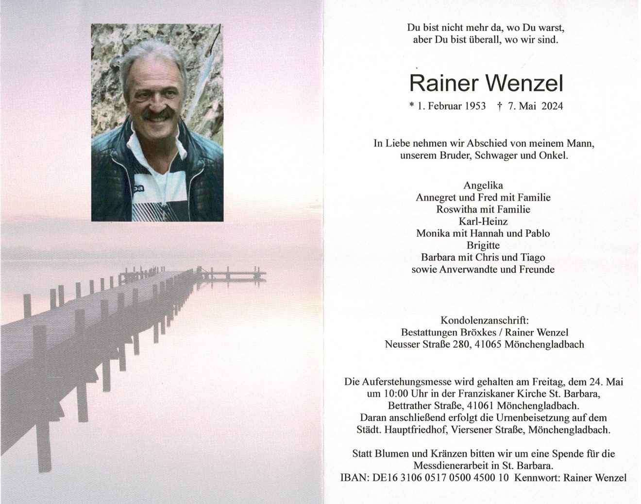 Aus unseren Dojos: Nachruf Rainer Wenzel