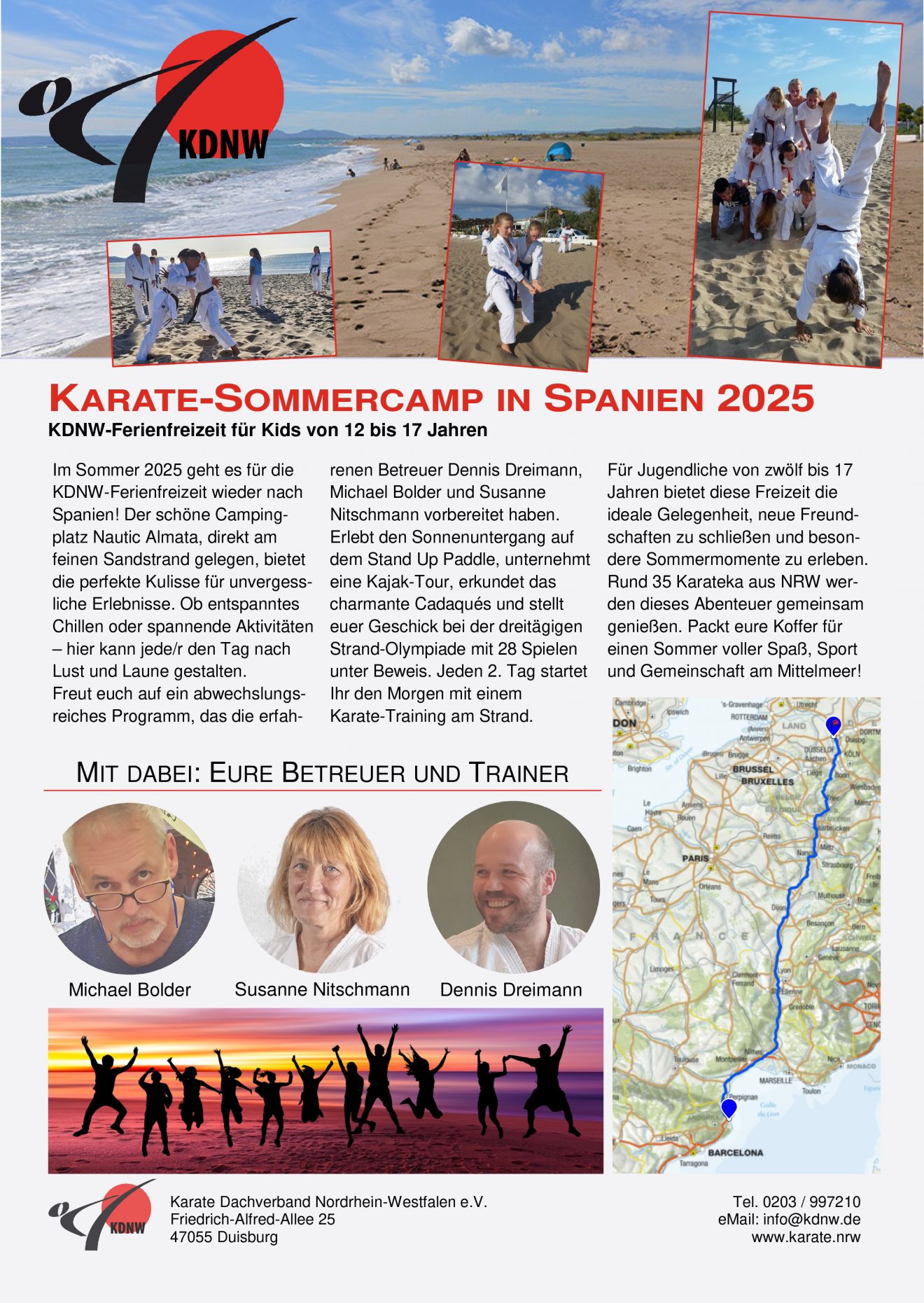 KDNW-Jugend: Karate-Sommercamp in Spanien für Kids von 12 bis 17 Jahren - jetzt anmelden!